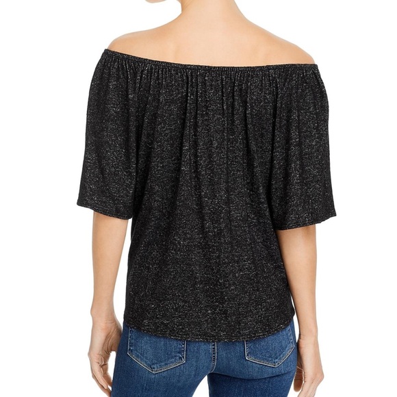 Kim & Cami Heathered Tie Front Lightweight Knit Top - Picture 2 of 3